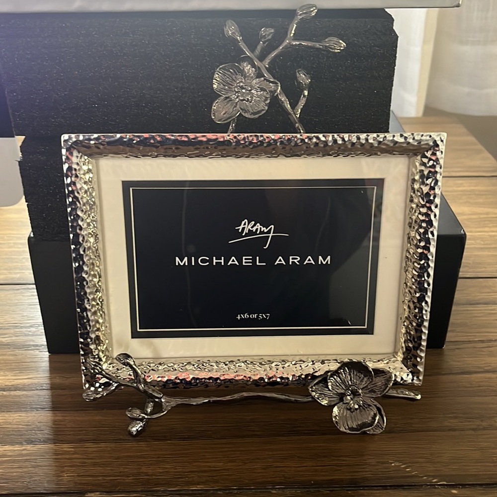 michael aram black orchid collection frame & stand